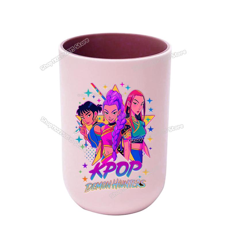 Perfekte KPop Dämonenjäger Kinder Zahnbürstenbecher Niedliche Mädchen Mundspülbecher Zahnbürstenbecher Trinkgeschirr Badezimmer Zahnbürstenhalter
