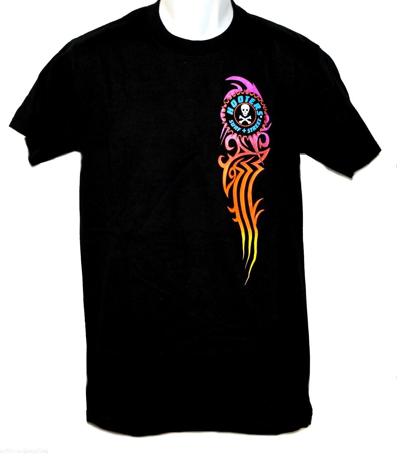 HOOTERS SURF + STREET T-shirt - MENS SMALL - SURFBOARD/SKELTON SKULL - NEW S