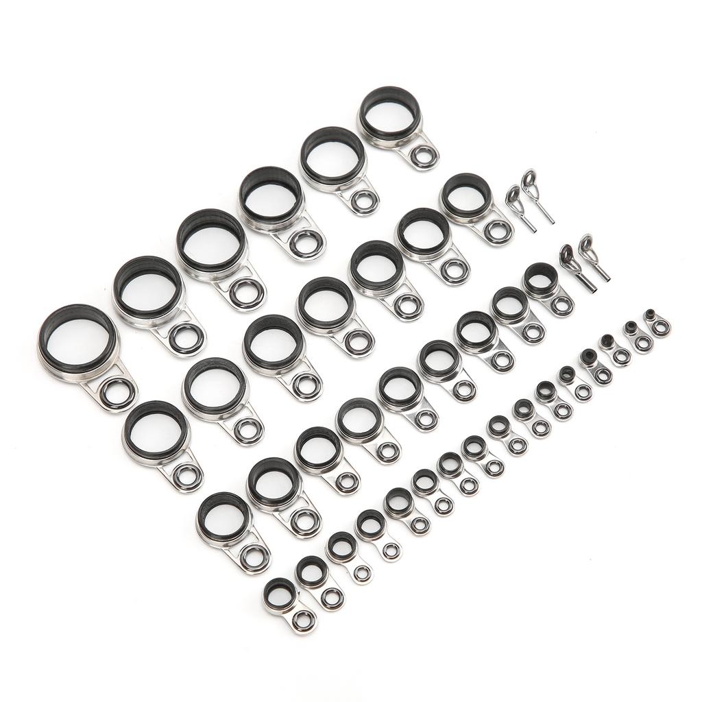 41 in 1 Set Universal Rock Casting Tackle Fishing Rod Guides Line Rings Top Tips