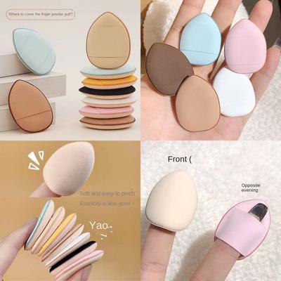 Parmak ucu Hava yastığı deri Mini Parmak Başparmak Pudrası Puf Kapatıcı Pudra Pudra Seti Makyaj Kuru ve ıslak kullanım pudrasız öğrenci makyaj araçları