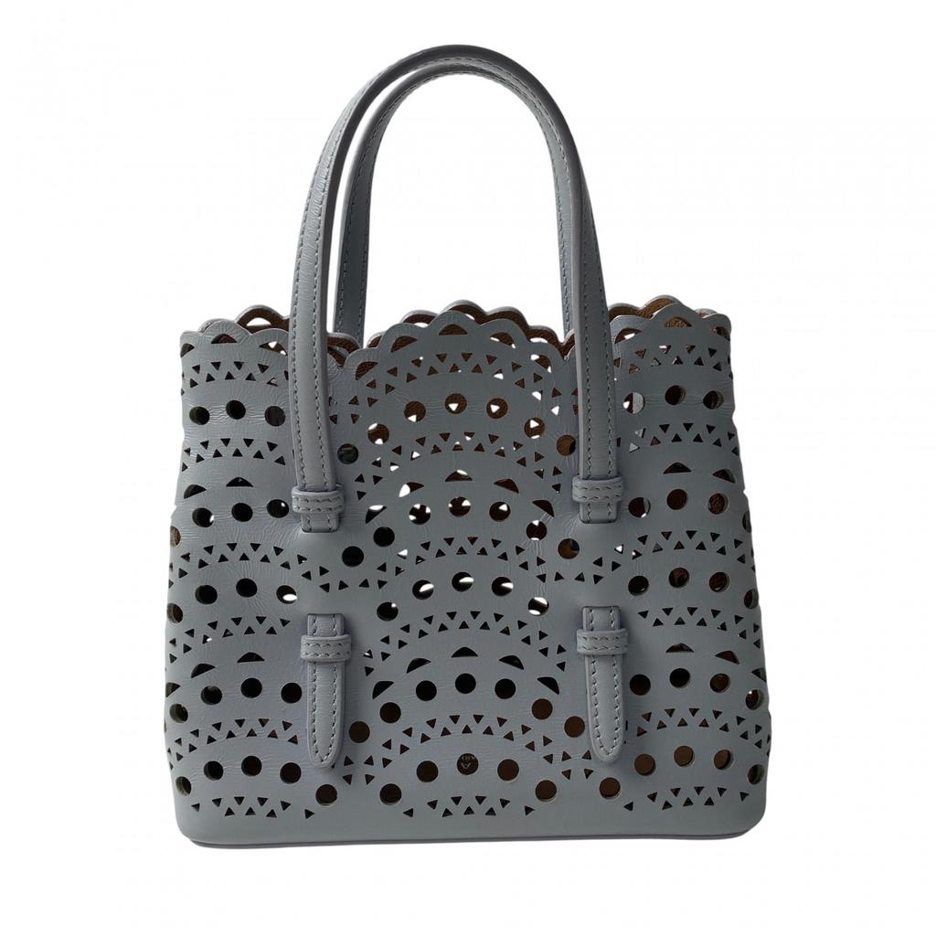 Used Shoulder Bag Gray Leather Women