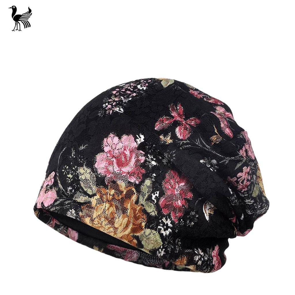 Confinement Hat, Spring And Autumn Days, Women'S Top Showing Face, Thin Lifting Flowers, Breathable Versatile Lace Chemotherapy Bag Head Hat