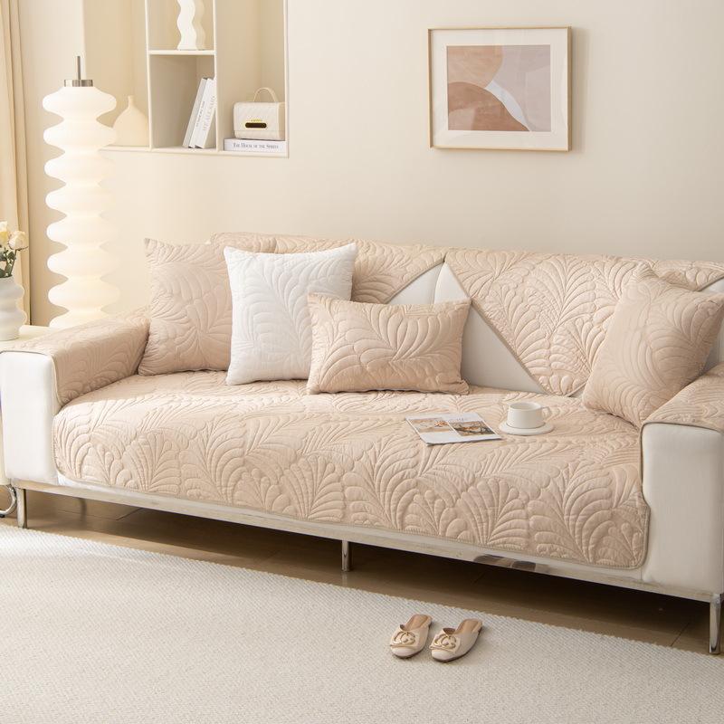 

Nordic Simple Solid Color Sofa Cushion Four Seasons Abrasive Fabric Non-Slip Seat Cushion Universal Modern Sofa Cover Towel 70*70cm