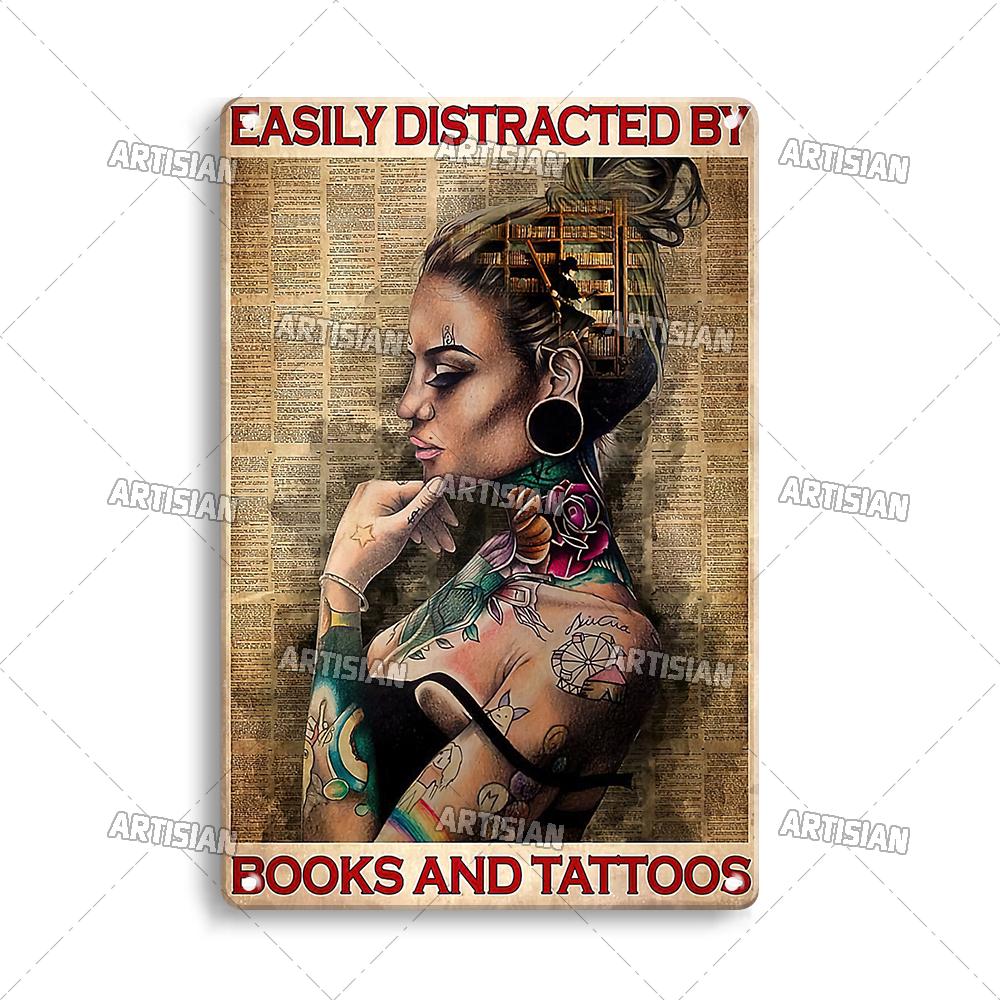 Artisian Tattoo Retro Metal Poster Job Tin Plaque Hobby Decorative Plate Wall Decor Garage Bar Pub Club Hotel Cafe Kitchen Home