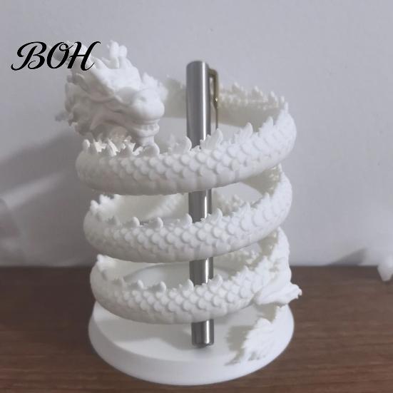 Desk Organizer for Office Supplies Coiled Dragon Pen Holder, Chinese Style Pencil Cool Gaming Decor Organizer, Stationery Storage Container