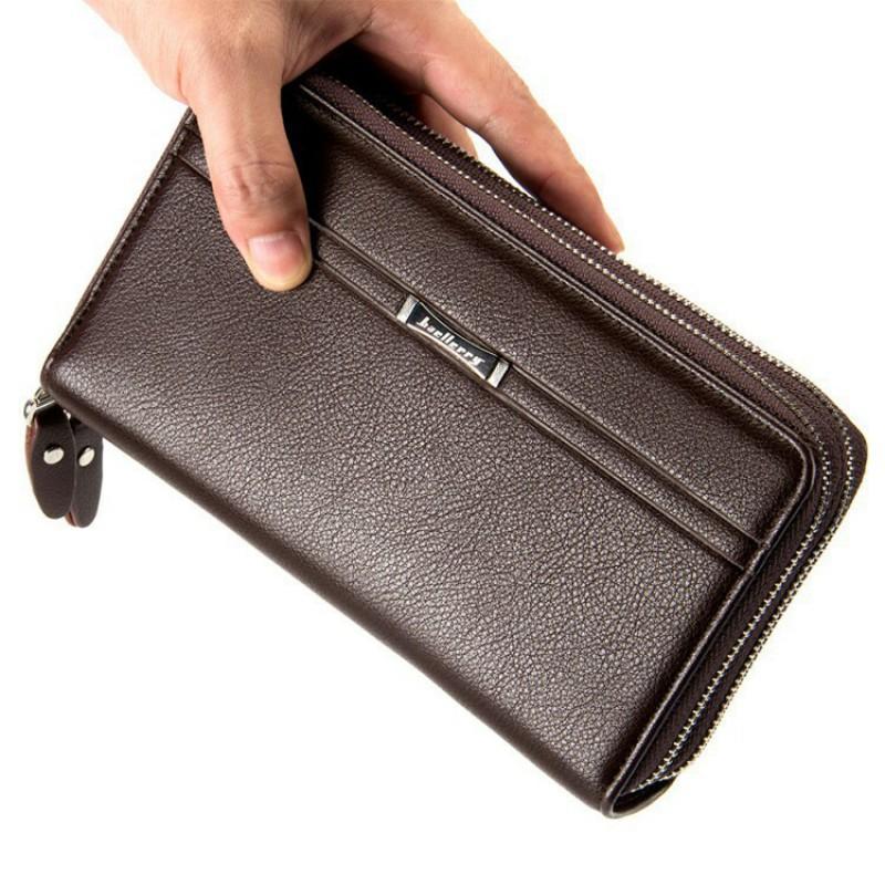 Men's Handbag European American Business Large Capacity Double Zipper