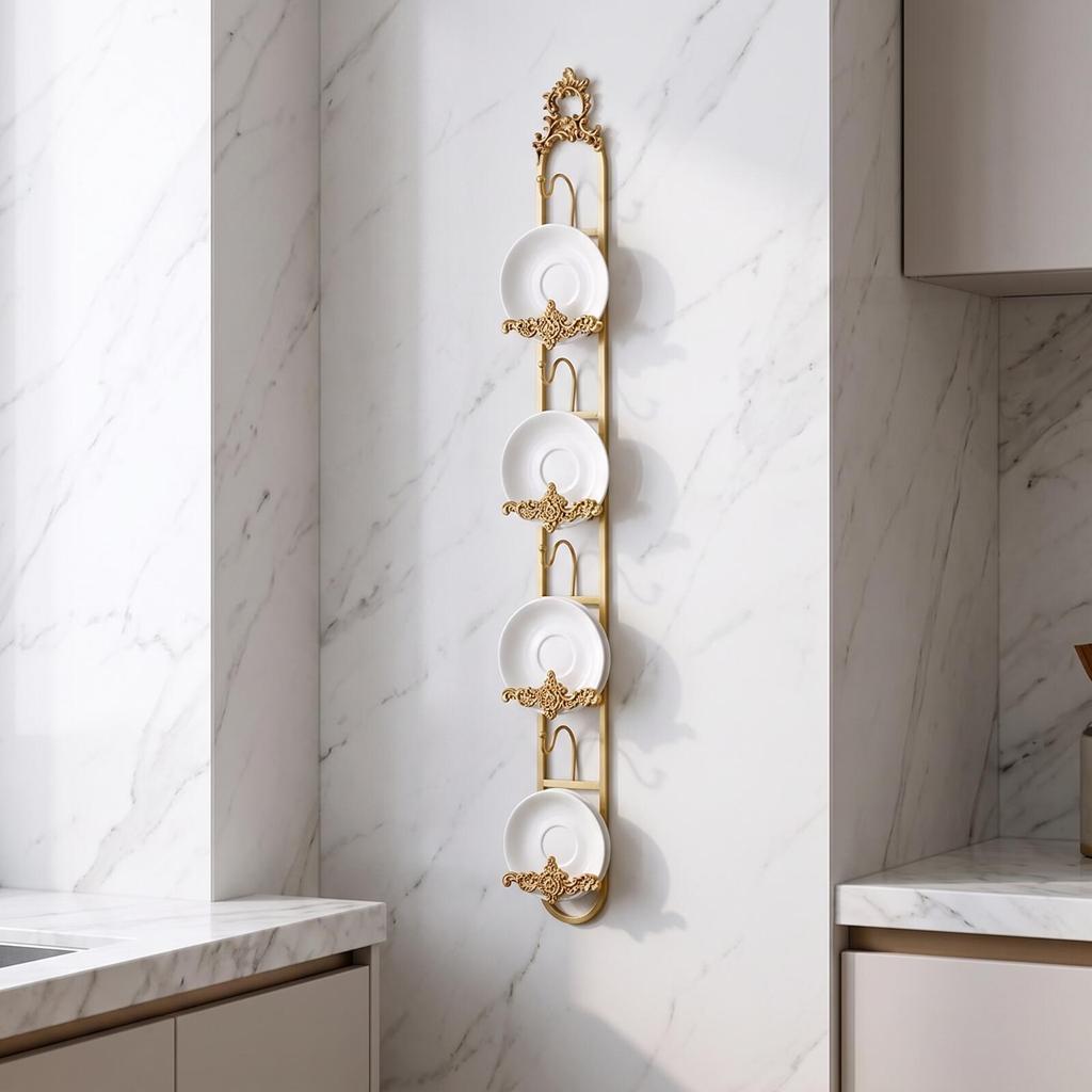 Tea Cup and Saucer Display Rack Decorative for Kitchen