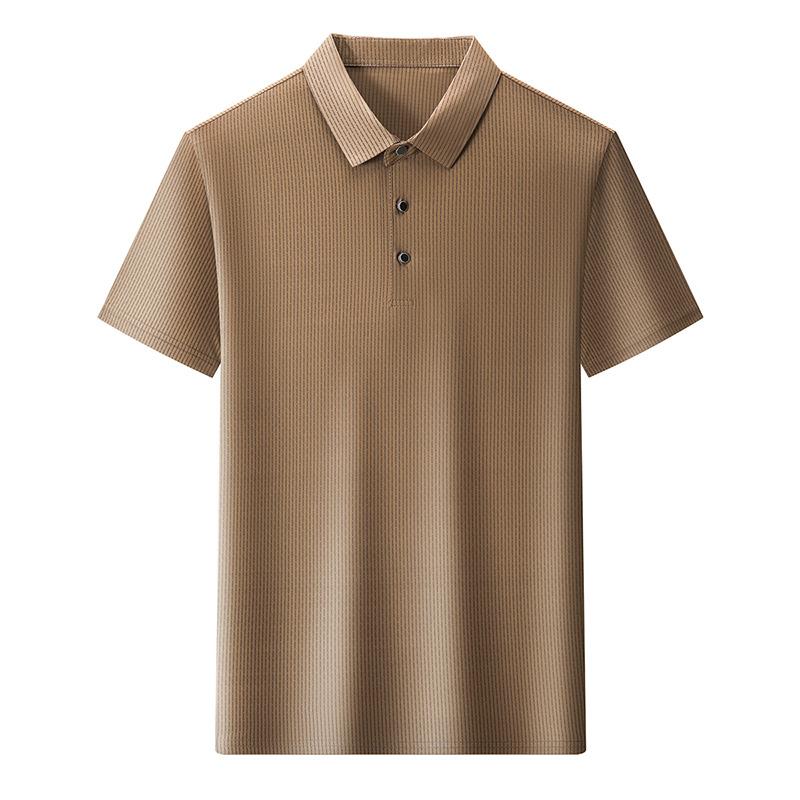 Polo Shirt Short-Sleeved T-Shirt Men'S Non-Ironing High-End Business Casual Breathable Cool Half Sleeve
