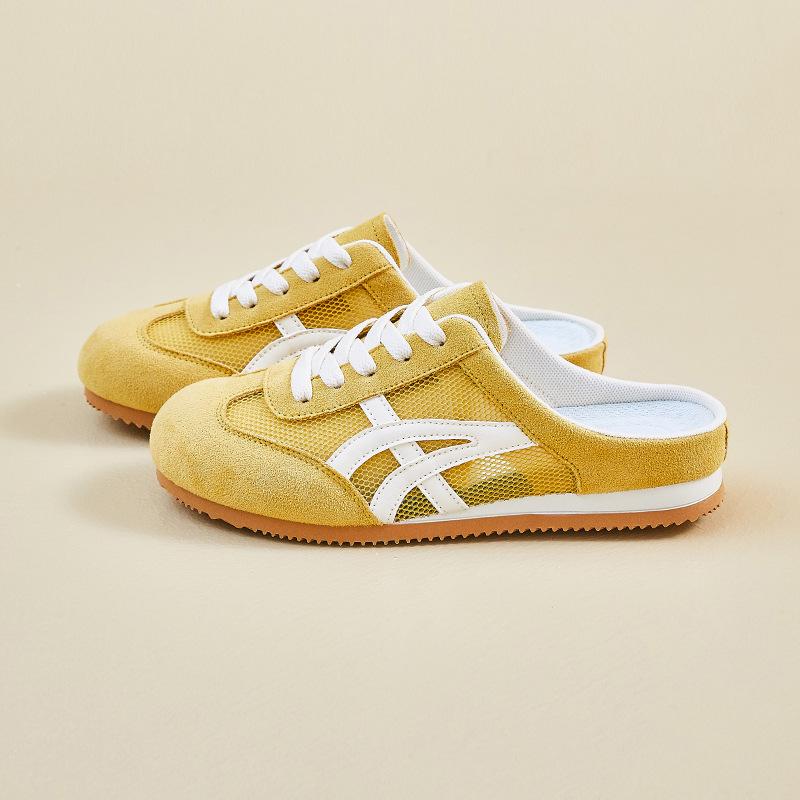 Slippers Women's Summer New Rubber Women's Shoes Mesh Surface Breathable Simple Bag Head Cool Half Drag