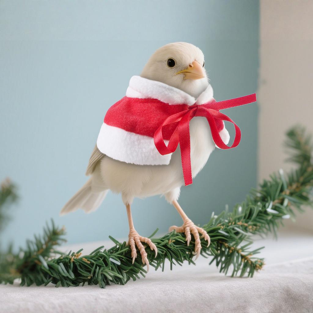 Süßer Weihnachtsumhang für Kleintiere, warm und winddicht, für Hamster, Papageien