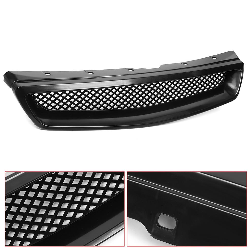 Griglia cofano anteriore Griglia per EK Stile JDM Type R Adatta per Honda Civic 1999 ‑ 2000