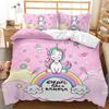 Unicorn Kids Girls Pink 3D Bedding Set Duvet Cover Sale Cartoon Bedcllothes Animal Printed Queen King Size Home Duvet Covers