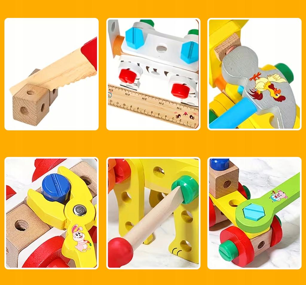 [PACZA] DIY kit wooden tool box animals Z3405