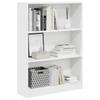 Bookshelf White 80 x 24 x 109 cm Engineered Wood