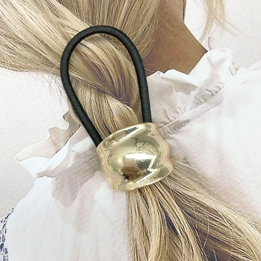 Elastic Metal Hair Tie Smooth Hair Loop New Hair Rope  Women