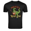 Born To Be A Rock Star Dinosaur Guitar Graphic T-Shirt