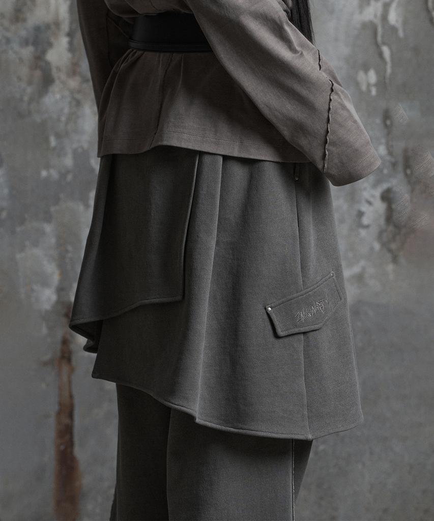 Jenyujeu Layers Wrap Sweatpants - Ash Gray
