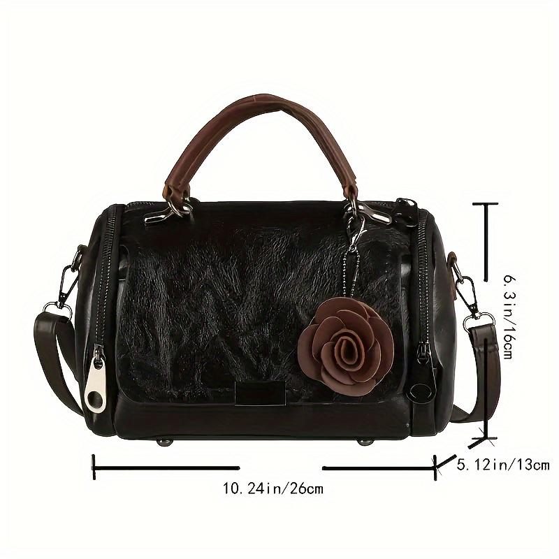Genuine Leather Handbag for Women Trendy Crossbody Shoulder Bag Soft PU Tote Purse Elegant Ladies Bags from Europe/US Style