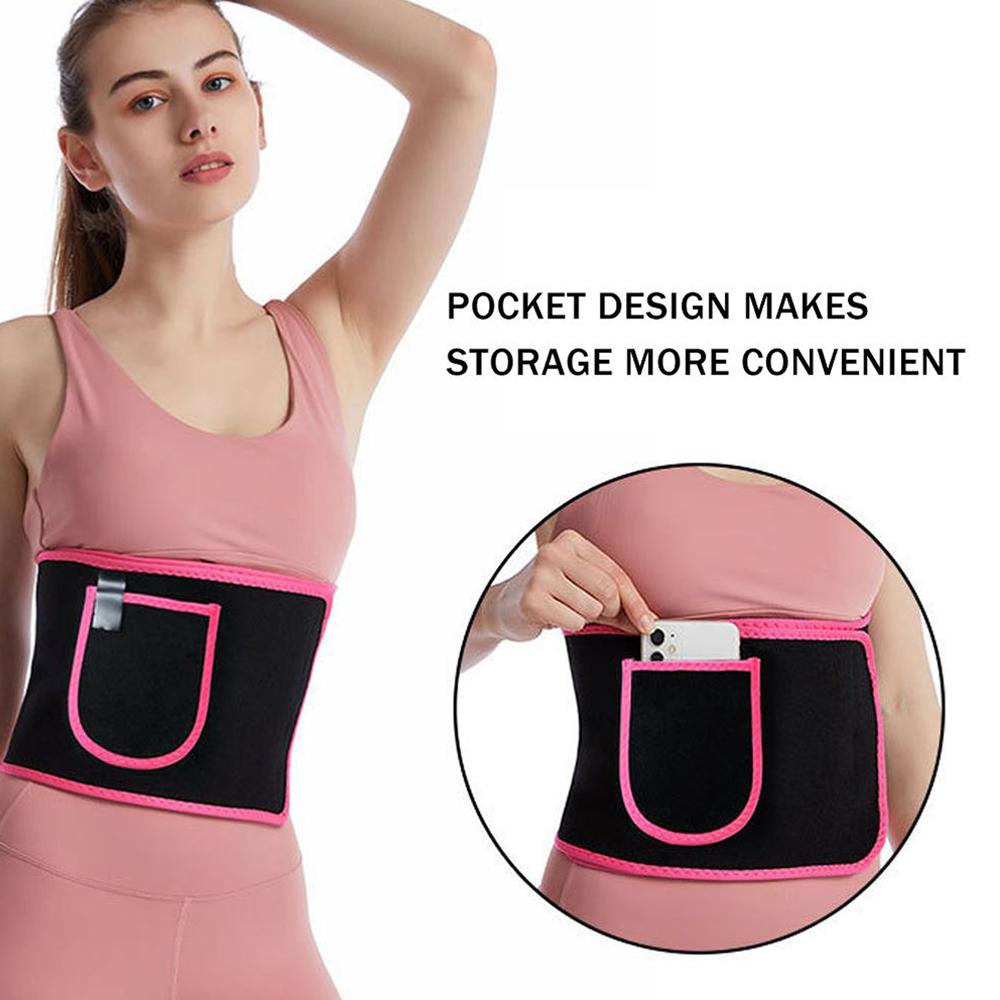 Sports Sweatband Belt Shaping Elastic Slimming Sweat Belt Adjustable Waist Tummy Trimmer For Women Men Running Fat Burning Yoga