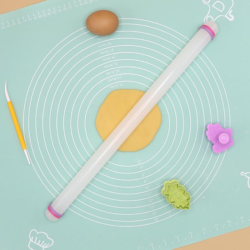 23/33/45/50cm Plastic Rolling Pin Kitchen Cake Baking Tool PP Non Stick Surface Stick Circled Household Sugar Dough Rolling Mach