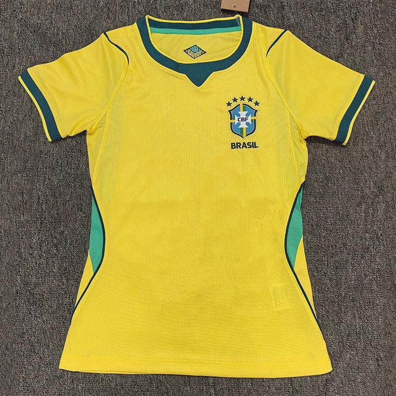 

2026 World Cup Jerseys Brazil Women s Football Uniforms Jersey S золотистий