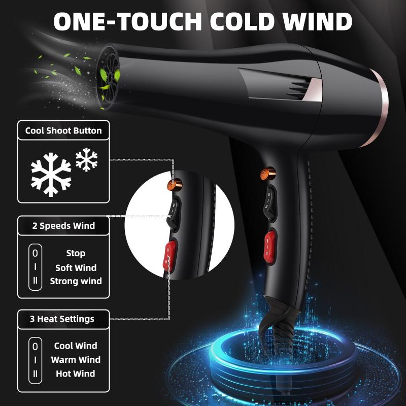 Professional Salon High-Power Constant Temperature Hair Dryer Quick Dry Women's Hair Dryer Suitable for Hair Salons Hotels Homes