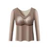 Large Size Women Thermal Clothes U Round Neck Warm Tops Thermal Underwear Lingerie Feel Heating Warmth Long Tops Girls Female