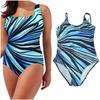 Shaping swimsuit with stripes, blue padded plus size. Shaping swimsuit with stripes, blue padded plus size. XXL