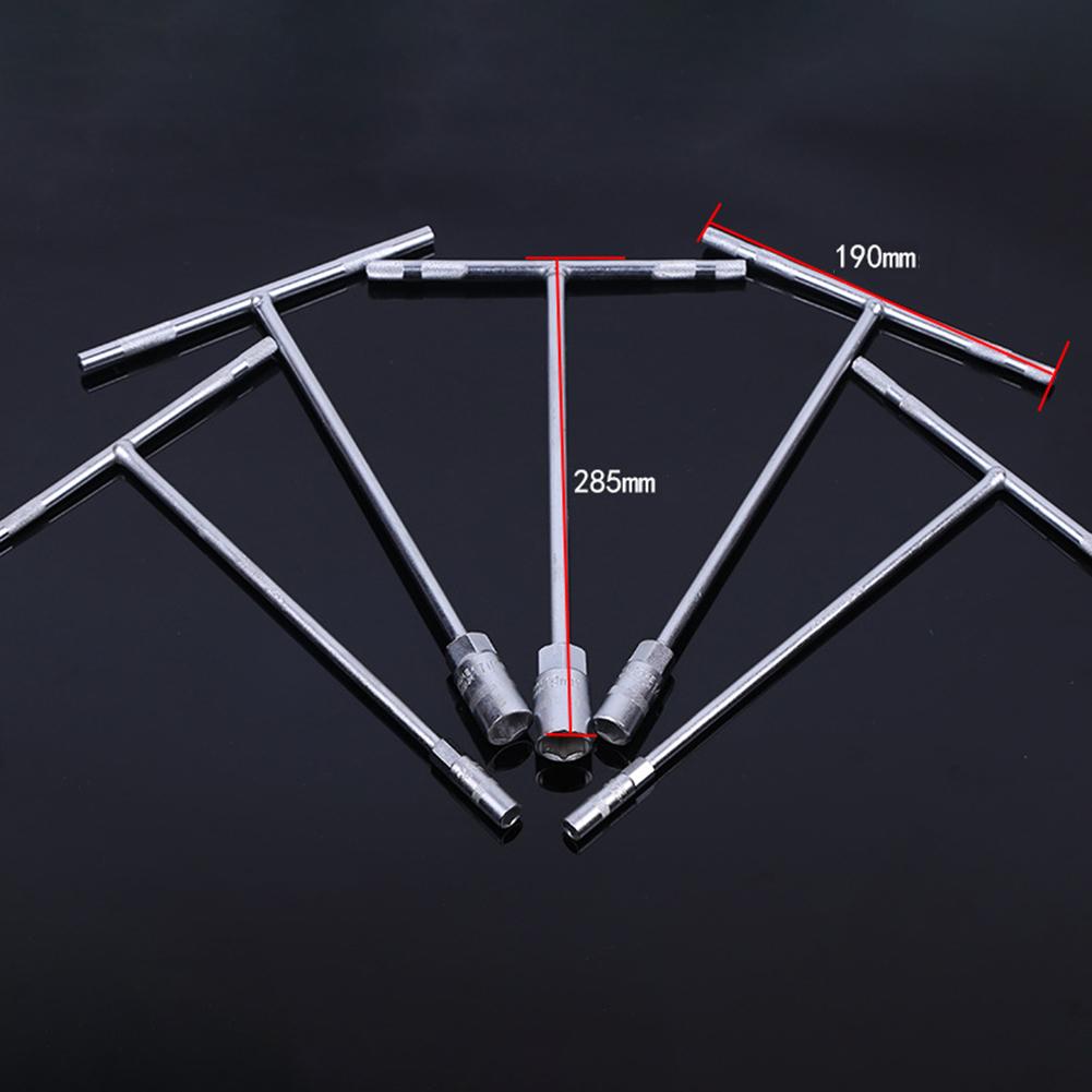 5pcs T Handle Socket Wrench Hexagon Spanner 8-14mm Socket Wrench Tool For Bike Motorcycle Manual T-shaped Socket Spanner