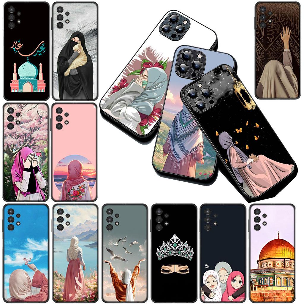 Cover for Samsung Galaxy S24 S25 S23 FE Ultra Plus S7 Edge S25+ S23+ A56 5G Phone Case Arabic islamic muslim Muslimah Girl