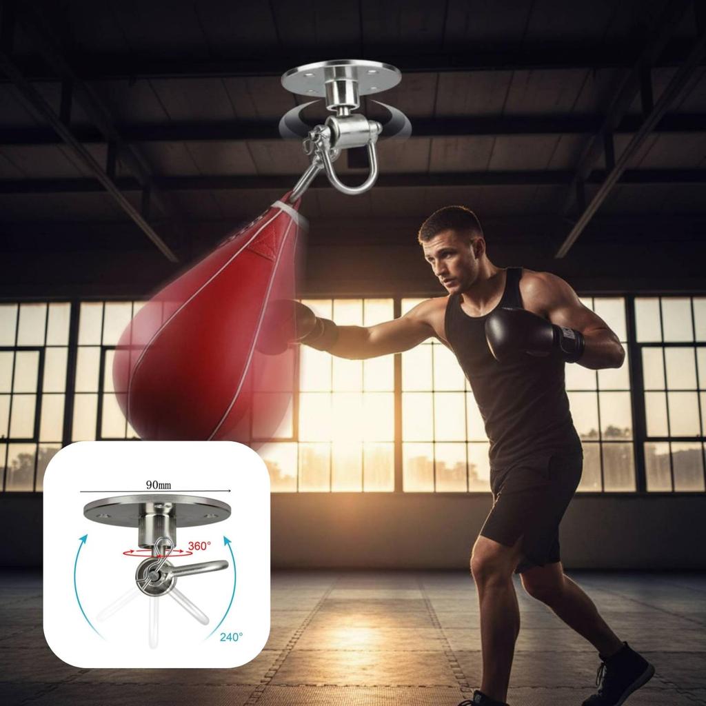 Speed Bag Swivel Ball Bearing Punching Mount Metal for Pugilists, Training