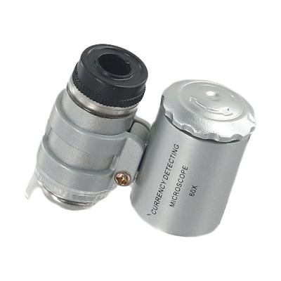 Lumină LED pentru microscop de buzunar de 60 de ori pentru telefon mobil