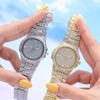 Trendy, Fashion Diamond-Studded Gypsy Full Diamond Calendar Ladies Watch