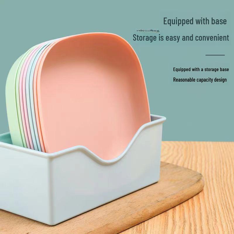 Creative Thickened Plastic Dining Table Plate for Bones and Waste - Small and Stylish