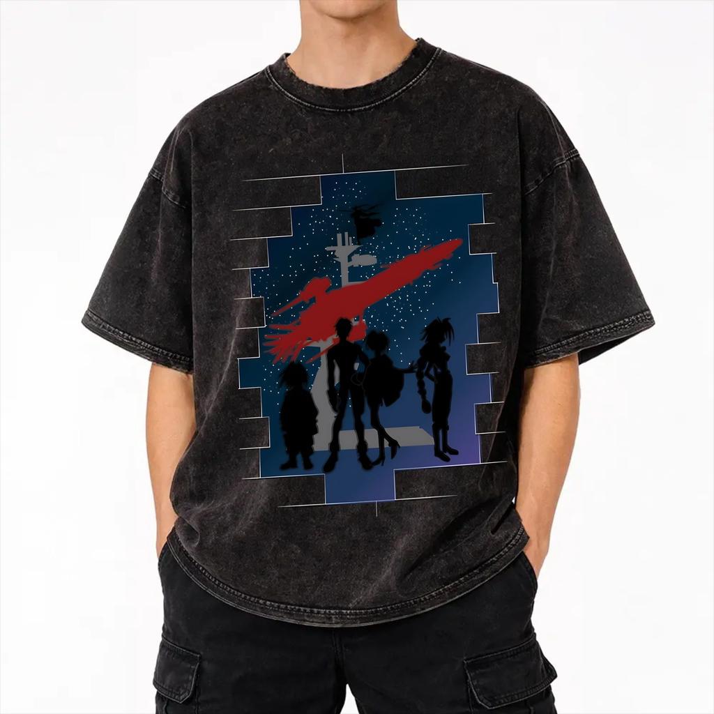 Harajuku Washed Shirts Hellsing - Alucard Outfit Novelty T Shirt High Street Streetwear 100% Cotton Graphic Printed Tees