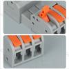 Male Female Docking Mini Quick Wire Connector Universal Compact Electrical Wiring Connectors Push-in Conductor Terminal Block Plug Connectors 4