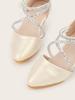 Girls' Pointed Toe Flower Princess Sandals - Chunky Heel, Hollow Design for Spring/Summer 2025