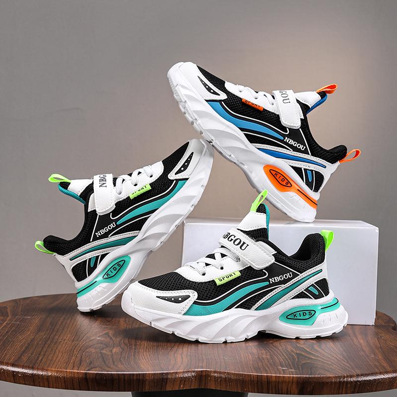 Kid Casual Sneakers Children Sports Shoes Boys Girls Student Soft Sole Tennis Breathable Lightweight Hiking Shoes
