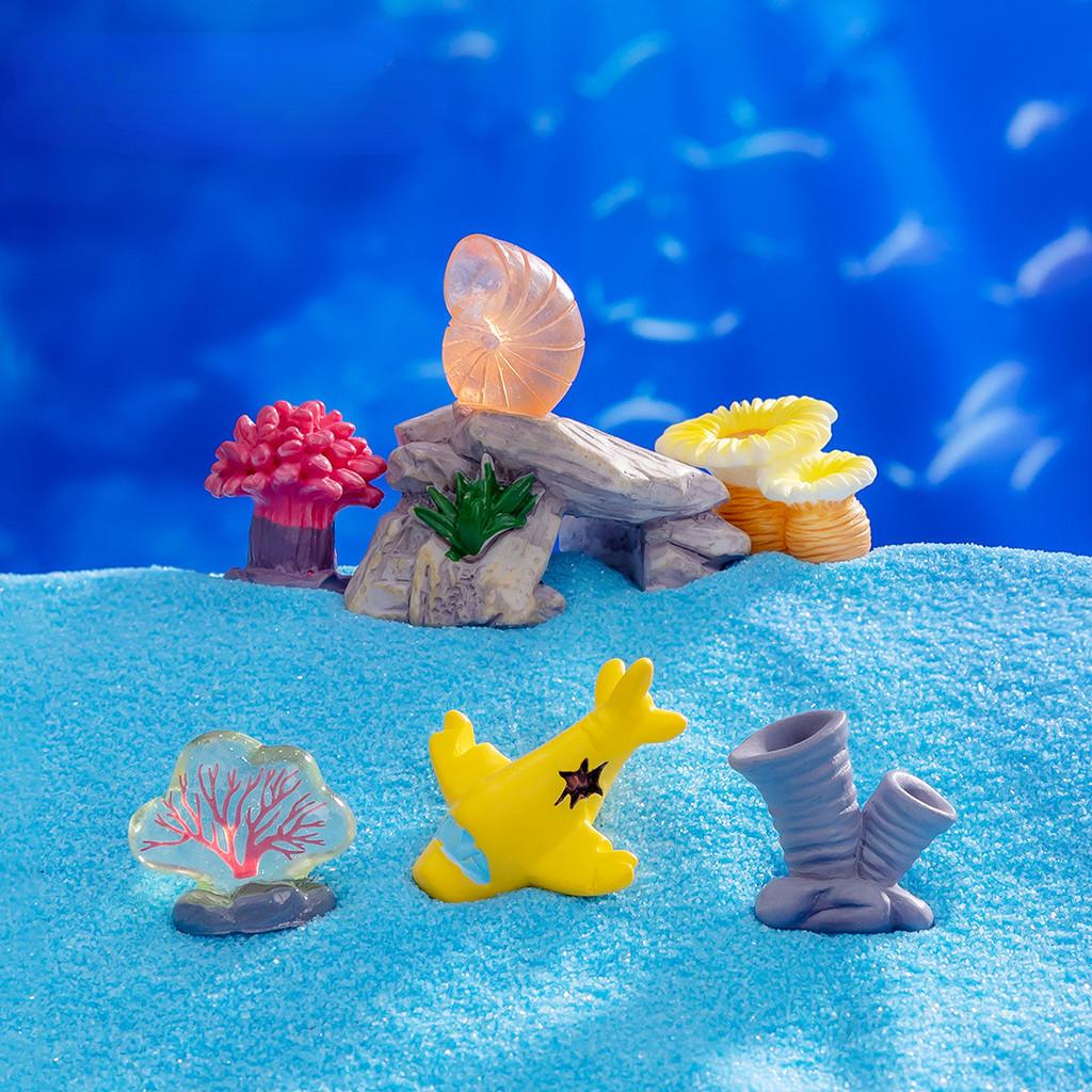10 Stück Kreative Mini Meerestier Muschel Miniaturen DIY Aquarium Harz Ornamente Feengarten Moos Terrarium Mikrolandschaft