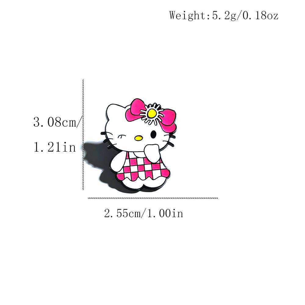 Hello Kitty Cute Cartoon Kawaii Brooch - Soft Anime Merchandise Badge Pin