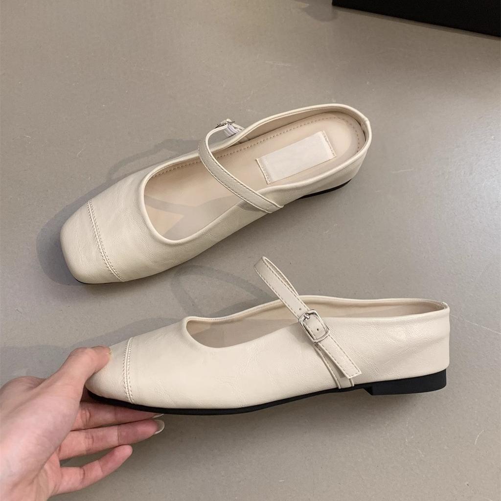 Inner heightening platform silver single shoes bag head half slippers women wear sandals Mary Jane shoes
