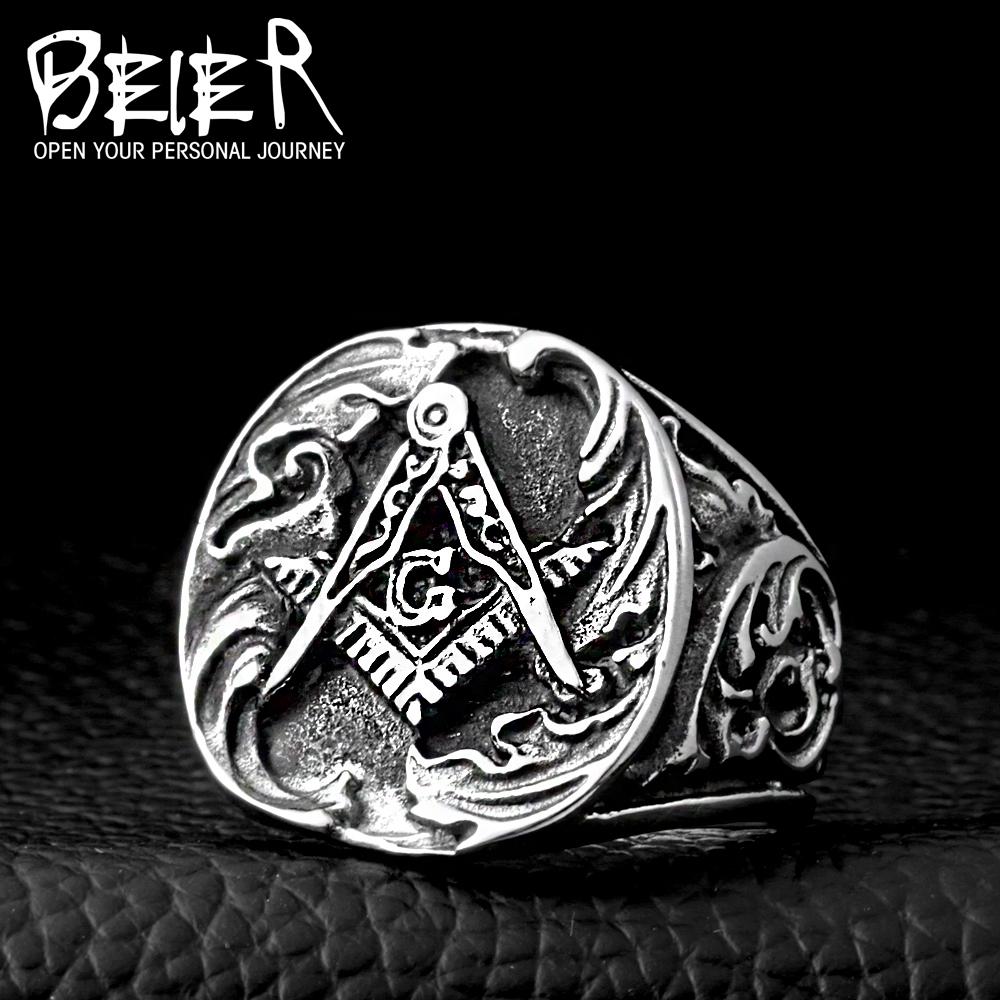 

Beier New Design 316L Stainless Steel Hiphop Skull Titanium Rings For Men Vintage Punk Fashion Jewelry Wholesale 7