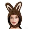 Children's & Adults' One Size Plush Hat Cartoon Rabbit Ears Plush Head Cover Hats Autumn Winter Thickened Warm Protection Hat