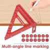 3D Multi-Angle Measuring Ruler Woodworking Aluminum Alloy Square Protractor Multifunction Measuring Ruler for Carpenter Engineer