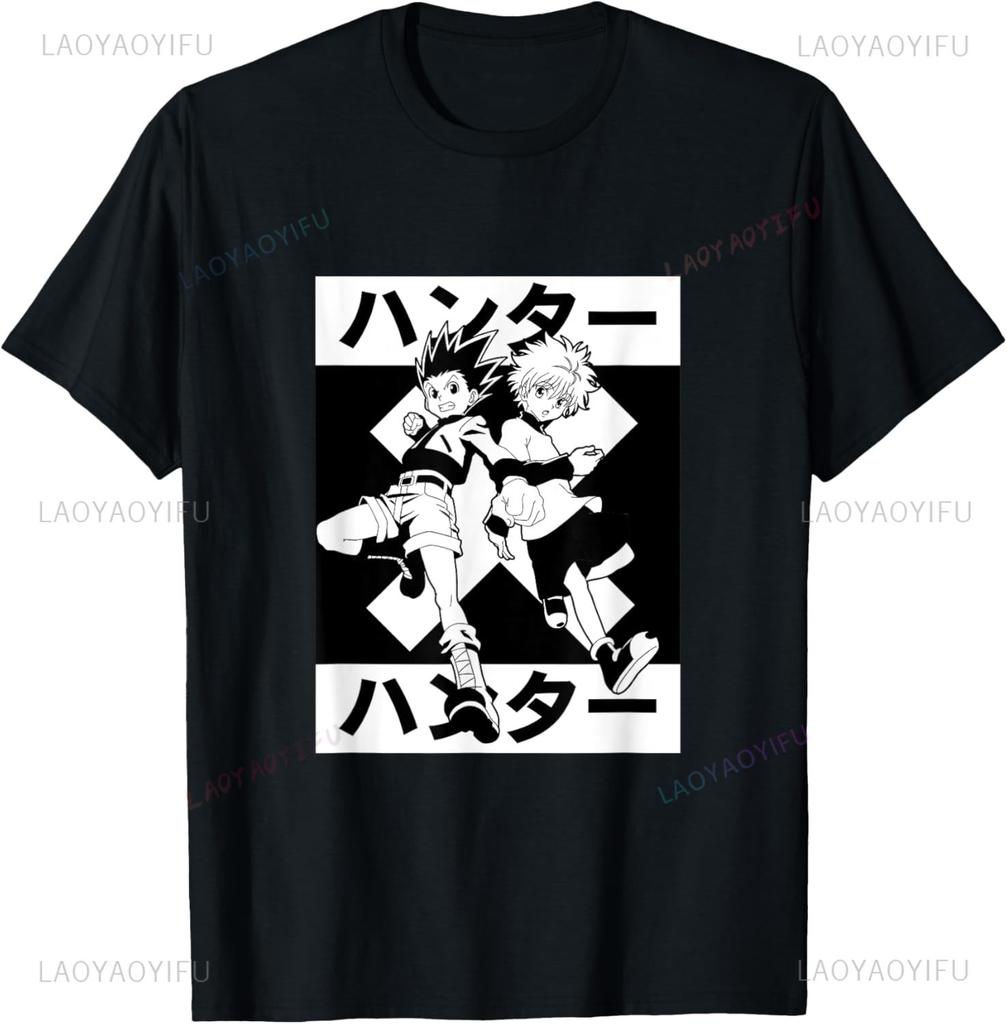 Hunter X Hunter Gon Kilua TShirt Japanese Anime Cartoon Unisex Summer Streetwear Tops Custom Printed Graphic T Shirts