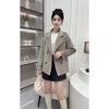 Stylish Double-faced Velvet Coat for Women, Short Petite Slimming Autumn and Winter Outerwear with Fashionable Lapel