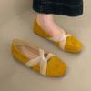Fashion 2025 New Lace Suede Flats Soft Shoes Autumn Comfort Fairy Loafers Shoes Fashion Casual Sneaker Elegant Dress Walking Zapatillas