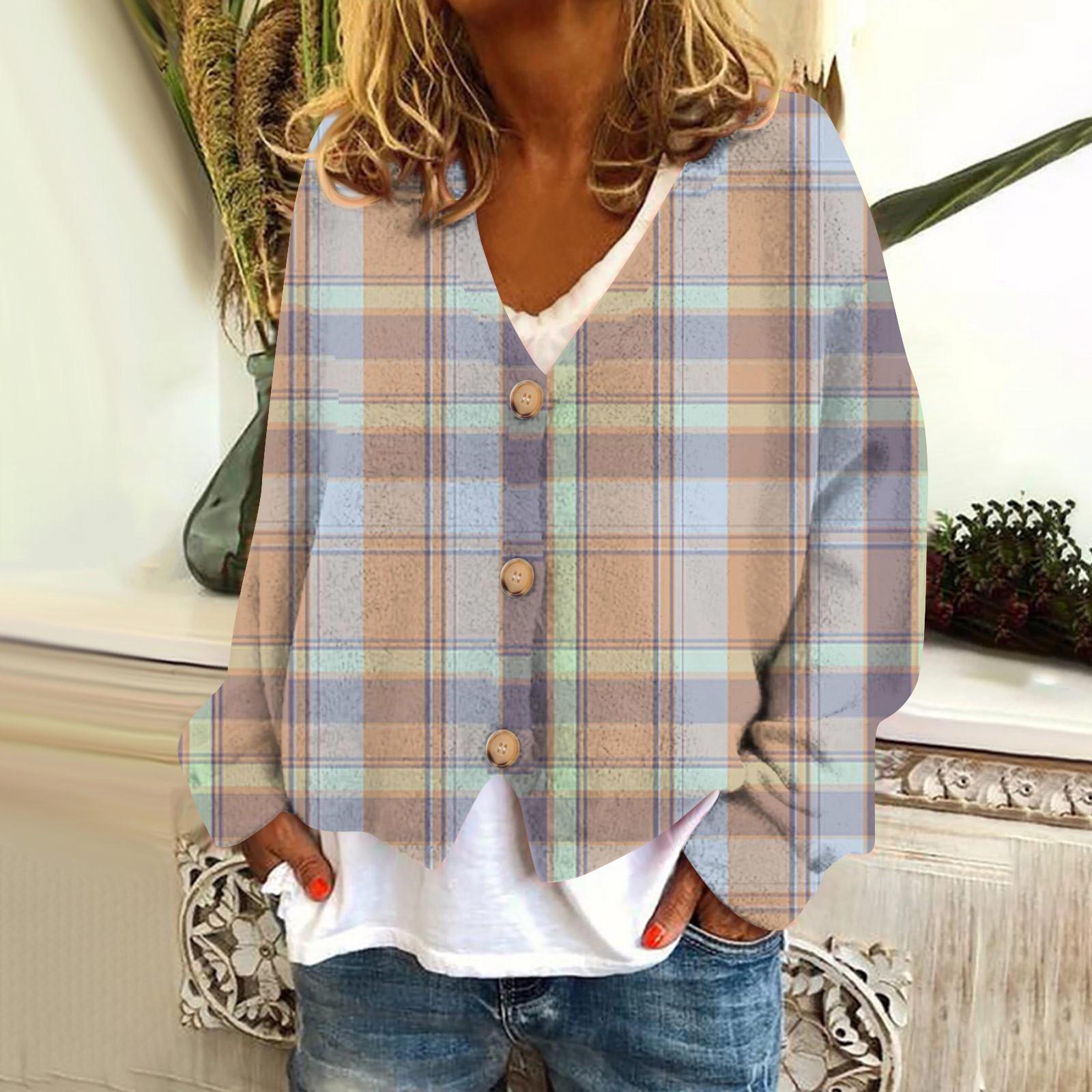 

Женская модная короткая куртка с длинным рукавом и принтом в клетку, однобортный плюшевый топ L