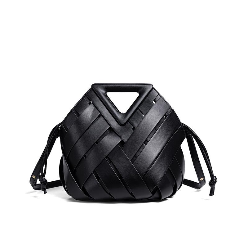 Y large-capacity handbag triangle bag new clutch clip bag rhombus woven dinner bag