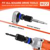 3pcs Impact Hex Converter for Screwdriver / Drill Bit 1/2 3/8 1/4-Inch Square Drive to 1/4-Inch Quick Release Hex Socket Adapter